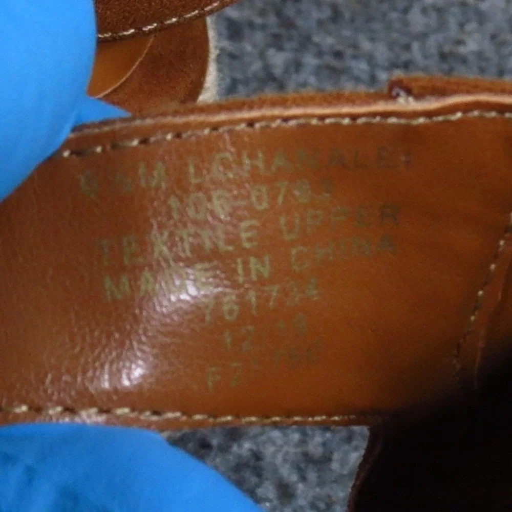 Liz Claiborne Hanalei Womens Wedge Sandal Sz 6.5 Espadrille Cognac Brown Textile